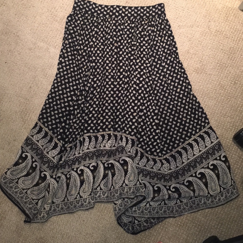 Black and white American eagle paisley skirt
